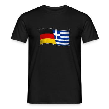 Griechenland Design für stolze Deutsch-Griechen - Männer T-Shirt - Schwarz - Vorne - AI Model Male 178 light (178cm)