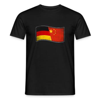 China Design für stolze Deutsch-Chinesen - Männer T-Shirt - Schwarz - Vorne - AI Model Male 178 light (178cm)