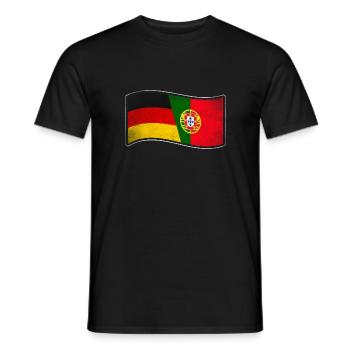 Portugal Design für stolze Deutsch-Portugiesen - Männer T-Shirt - Schwarz - Vorne - AI Model Male 178 light (178cm)
