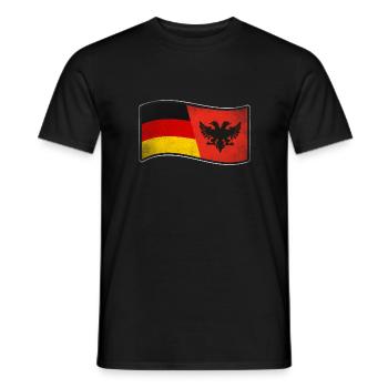 Albanien Design für stolze Deutsch-Albaner - Männer T-Shirt - Schwarz - Vorne - AI Model Male 178 light (178cm)