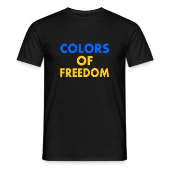 Colors of freedom - Männer T-Shirt - Schwarz - Vorne - AI Model Male 178 light (178cm)