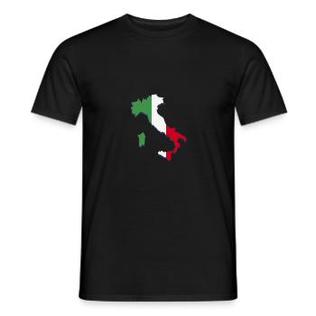 Italy Flag Country Italia Italian Boots Flag - Men's T-Shirt - black - Front - AI Model Male 178 light (178cm)