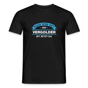 Vergolder Design für stolze Handwerker - Männer T-Shirt - Schwarz - Vorne - AI Model Male 178 light (178cm)