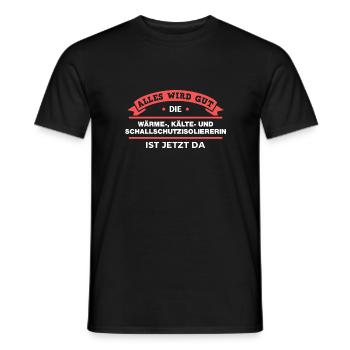 Isoliererin Design für stolze Handwerker - Männer T-Shirt - Schwarz - Vorne - AI Model Male 178 light (178cm)