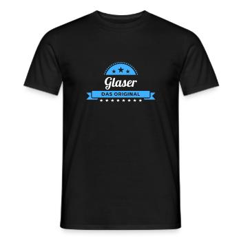 Glaser Design für stolze Handwerker - Männer T-Shirt - Schwarz - Vorne - AI Model Male 178 light (178cm)