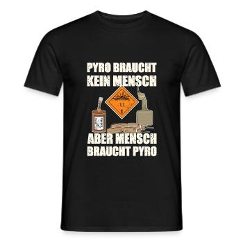 Pyro Réveillon du Nouvel An - T-shirt homme - noir - Devant - AI Model Male 178 light (178cm)