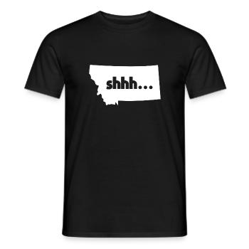Silence Montana Design für stolze Montaner - Männer T-Shirt - Schwarz - Vorne - AI Model Male 178 light (178cm)