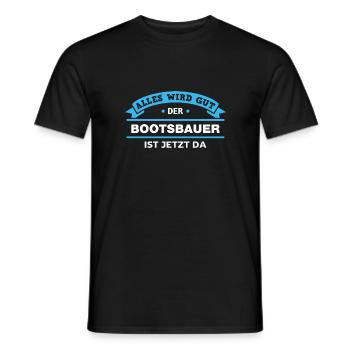 Bootsbauer Design für stolze Handwerker - Männer T-Shirt - Schwarz - Vorne - AI Model Male 178 light (178cm)