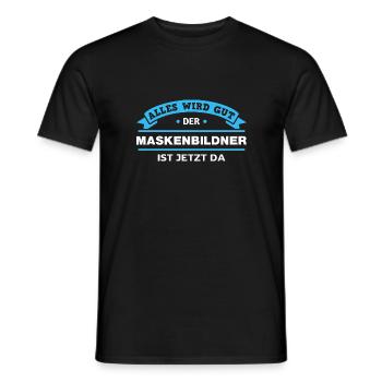 Maskenbildner Design für stolze Handwerker - Männer T-Shirt - Schwarz - Vorne - AI Model Male 178 light (178cm)