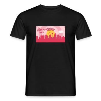 San Antonio Texas Skyline Design für stolze San - Männer T-Shirt - Schwarz - Vorne - AI Model Male 178 light (178cm)