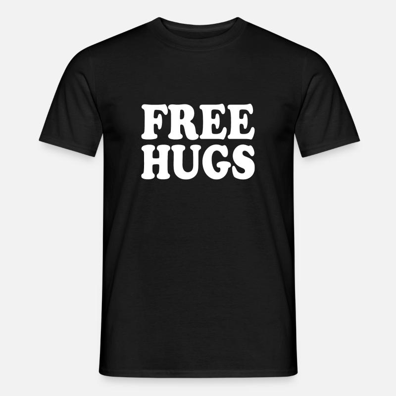 Free hugs - Männer T-Shirt - Schwarz