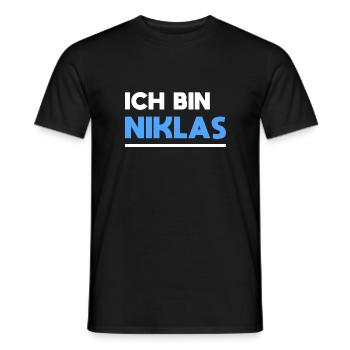 Niklas Name Spruch für stolze Niklas - Männer T-Shirt - Schwarz - Vorne - AI Model Male 178 light (178cm)