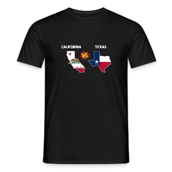 Anti-Kalifornien-Texas-Design für stolze Texaner - Männer T-Shirt - Schwarz - Vorne - AI Model Male 178 light (178cm)