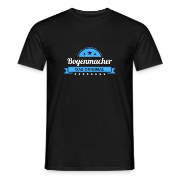 Bogenmacher Design für stolze Handwerker - Männer T-Shirt - Schwarz - Vorne - AI Model Male 178 light (178cm)