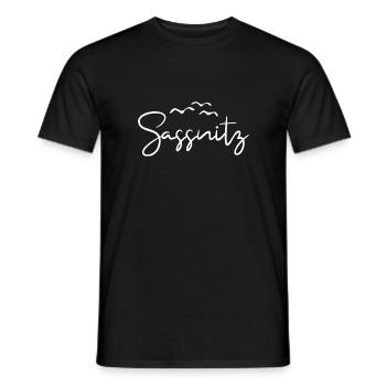 Sassnitz Seagulls Rügen Port City Sassnitz - Men's T-Shirt - black - Front - AI Model Male 178 light (178cm)