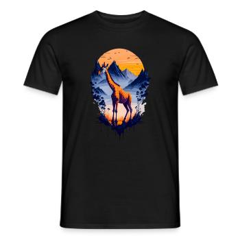 Belle girafe abstraite - T-shirt homme - noir - Devant - AI Model Male 178 light (178cm)