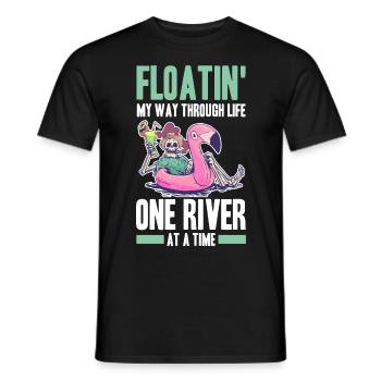 Rafting - Männer T-Shirt - Schwarz - Vorne - AI Model Male 178 light (178cm)