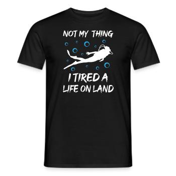 Pas mon truc Plongée Océan - T-shirt homme - noir - Devant - AI Model Male 178 light (178cm)