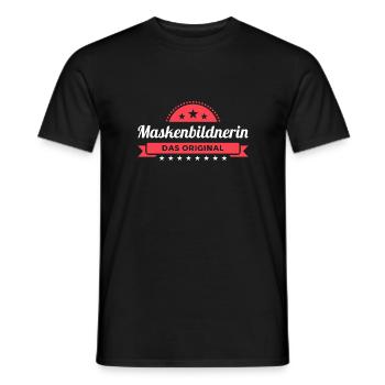 Maskenbildnerin Design für stolze Handwerker - Männer T-Shirt - Schwarz - Vorne - AI Model Male 178 light (178cm)