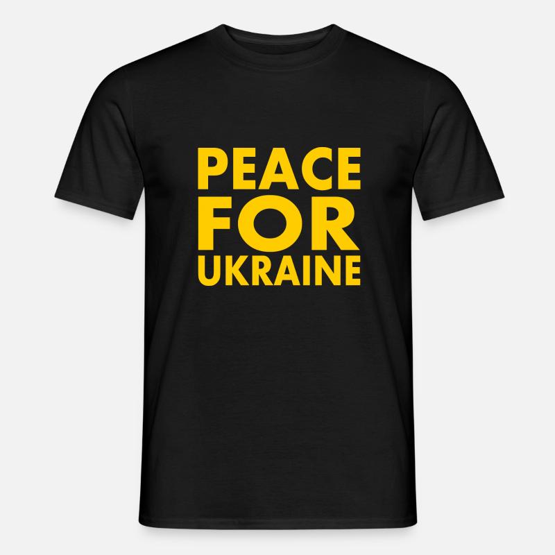 Peace for ukraine - Männer T-Shirt - Schwarz