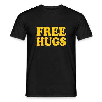 Free hugs - T-shirt homme - noir - Devant - AI Model Male 178 light (178cm)