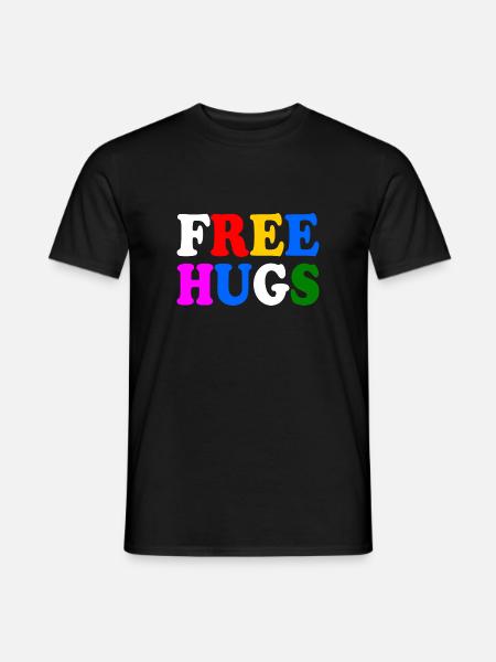 Free hugs - Men's T-Shirt - black