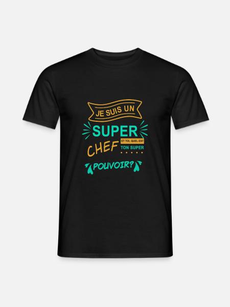 je suis un super chef - T-shirt homme - noir