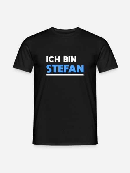 Stefan Name Spruch für stolze Stefans - Männer T-Shirt - Schwarz