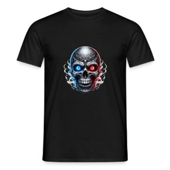 Double Gaze Skull Ethereal Skull - Men's T-Shirt - black - Front - AI Model Male 178 light (178cm)