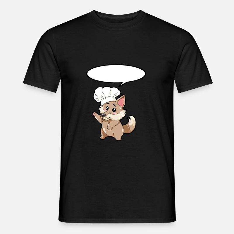 Chefkoch Wolf - Männer T-Shirt - Schwarz