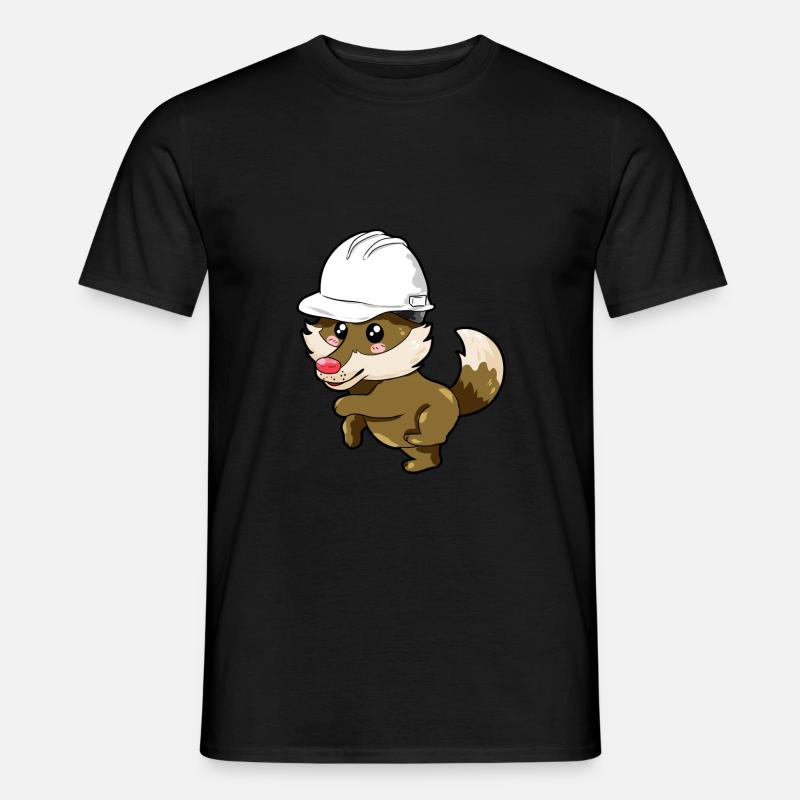 Ingeneur Wolf - Männer T-Shirt - Schwarz