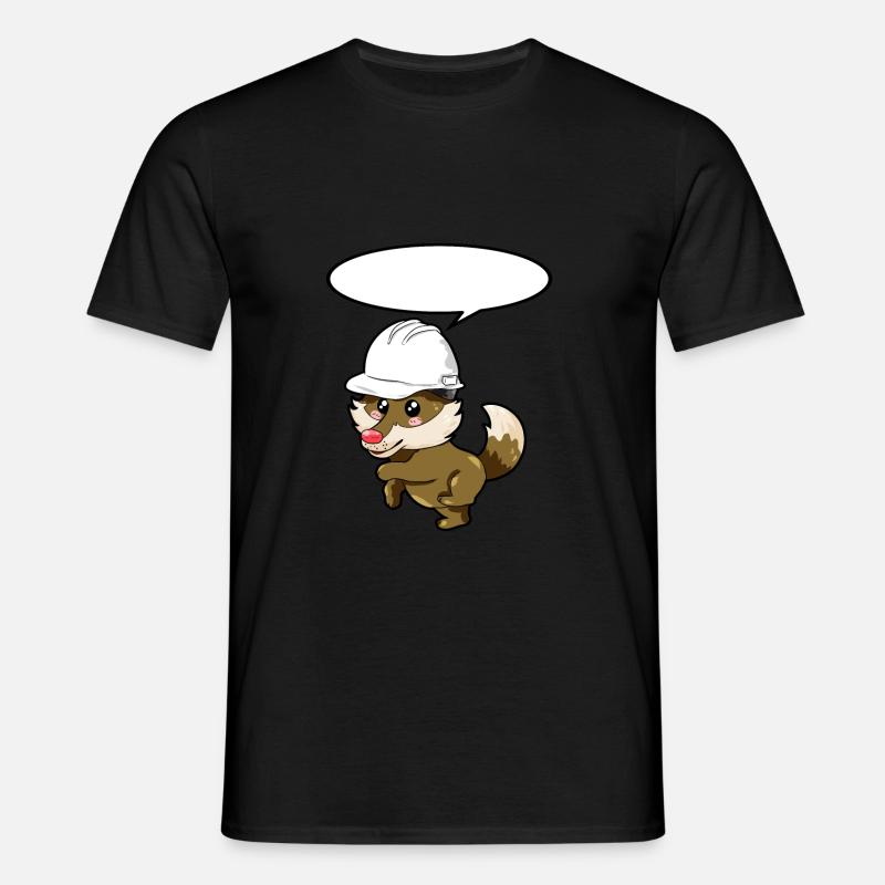 Ingeneur Wolf - Männer T-Shirt - Schwarz