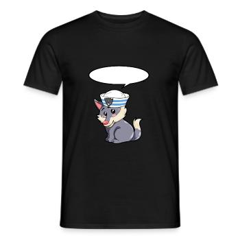 Matrose Wolf - Männer T-Shirt - Schwarz - Vorne - AI Model Male 178 light (178cm)