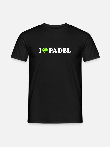 I love Padel - T-shirt homme - noir
