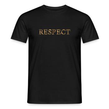RESPECT - Men's T-Shirt - black - Front - AI Model Male 178 light (178cm)