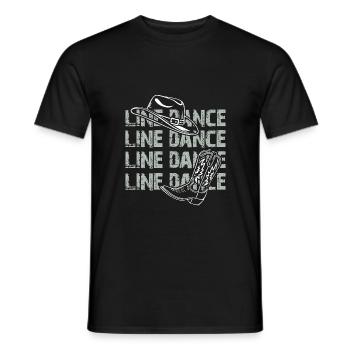 Danse en ligne Danse en ligne Danse en ligne Danse - T-shirt homme - noir - Devant - AI Model Male 178 light (178cm)