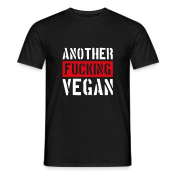 ANOTHER FUCKING VEGAN VEGANER - Männer T-Shirt - Schwarz - Vorne - AI Model Male 178 light (178cm)