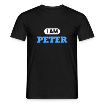 Peter Name Spruch für stolze Peters - Männer T-Shirt - Schwarz - Vorne - AI Model Male 178 light (178cm)