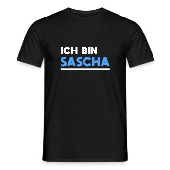Sascha Name Spruch für stolze Saschas - Männer T-Shirt - Schwarz - Vorne - AI Model Male 178 light (178cm)