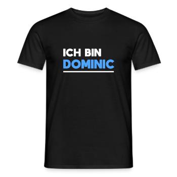 Dominic Name Spruch für stolze Dominics - Männer T-Shirt - Schwarz - Vorne - AI Model Male 178 light (178cm)