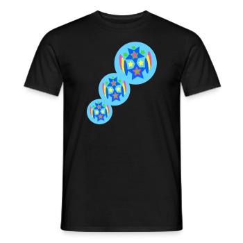 graphic art stern bunt - Männer T-Shirt - Schwarz - Vorne - AI Model Male 178 light (178cm)