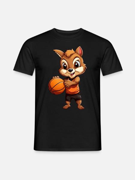 Basketball Squirrel - Men's T-Shirt - black