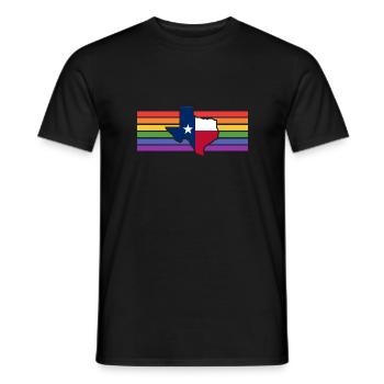 Texas Map Pride Flag Design für LGBT+ Texaner - Männer T-Shirt - Schwarz - Vorne - AI Model Male 178 light (178cm)
