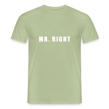 M. Droite - T-shirt homme - vert sauge - Devant - AI Model Male 178 light (178cm)