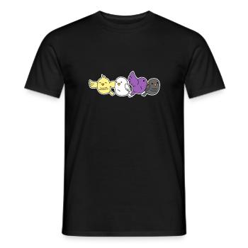 Nichtbinäres Flaggenvogeldesign für stolze Enbys - Männer T-Shirt - Schwarz - Vorne - AI Model Male 178 light (178cm)