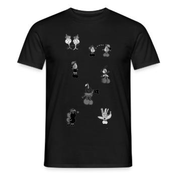 Fruits et légumes drôles - T-shirt homme - noir - Devant - AI Model Male 178 light (178cm)
