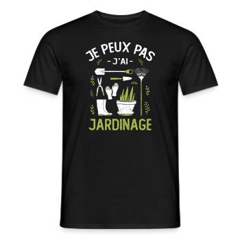Je Peux Pas J'ai Jardinage - T-shirt homme - noir - Devant - AI Model Male 178 light (178cm)