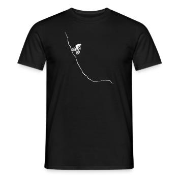 Mountain Biking Fahrrad Downhill Mountainbike - Männer T-Shirt - Schwarz - Vorne - AI Model Male 178 light (178cm)