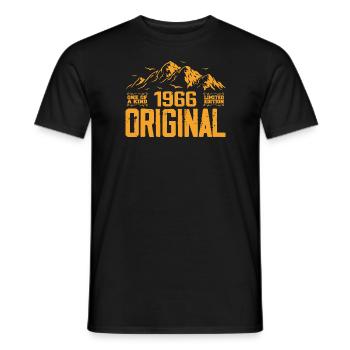 Vintage 1966 Birthday Gift - Retro 1966 - Men's T-Shirt - black - Front - AI Model Male 178 light (178cm)