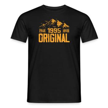 Vintage 1995 Birthday Gift - Retro 1995 - Men's T-Shirt - black - Front - AI Model Male 178 light (178cm)
